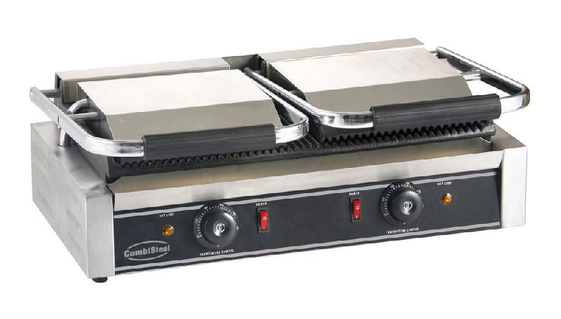 Machine à panini professionnelle double - 1er prix - Monophasé 580x410 mm - Réf : 7455.0460_0
