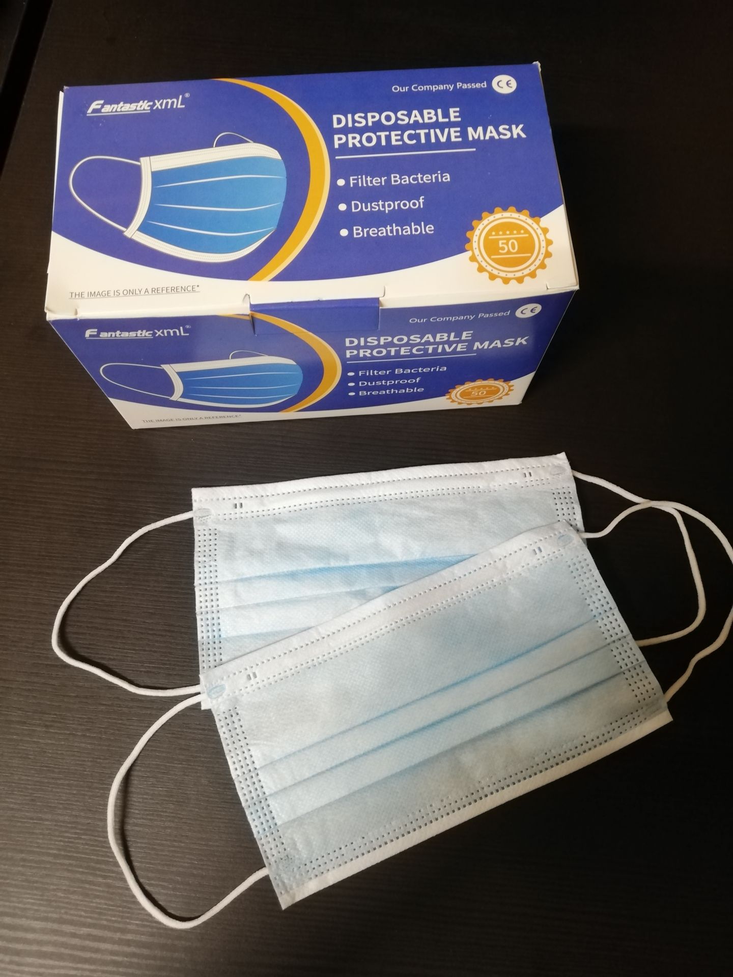 Masques hygiéniques type chirurgical 3 plis - Norme CE - Boîte de 50 - Protection contre la propagation du Covid-19_0