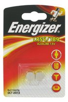 PILE BOUTON LR54-189 ALCALINE ENERGIZER - BLISTER DE 2 PILES