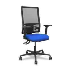 Piqueras y Crespo Silla Bormate asincro malla negra asiento bali azul brazos 2D ruedas 65mm - bleu multi-matériau 405ASM840B229B2B68R65L_0