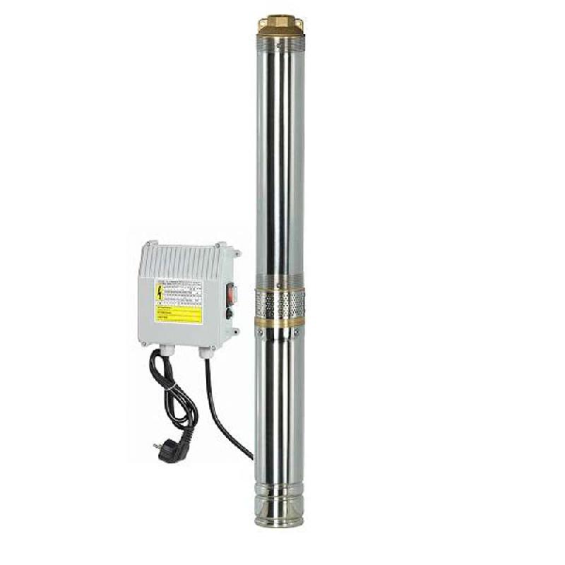 Pompe pour puits 1100W - 4000 l/h - Profondeur maxi 94m - Corps inox Ø90 mm_0
