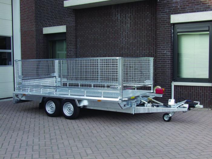 Remorque porte-engins Hapert - 3,5T - 3,5m - 2 essieux - Modèle PORTE ENGIN H MULTI 350x160 cm_0
