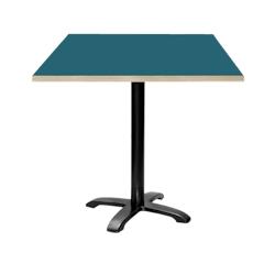 Restootab - Table 70x70cm - modèle Bazila bleu prusse chants bois - bleu fonte 3760371511624_0