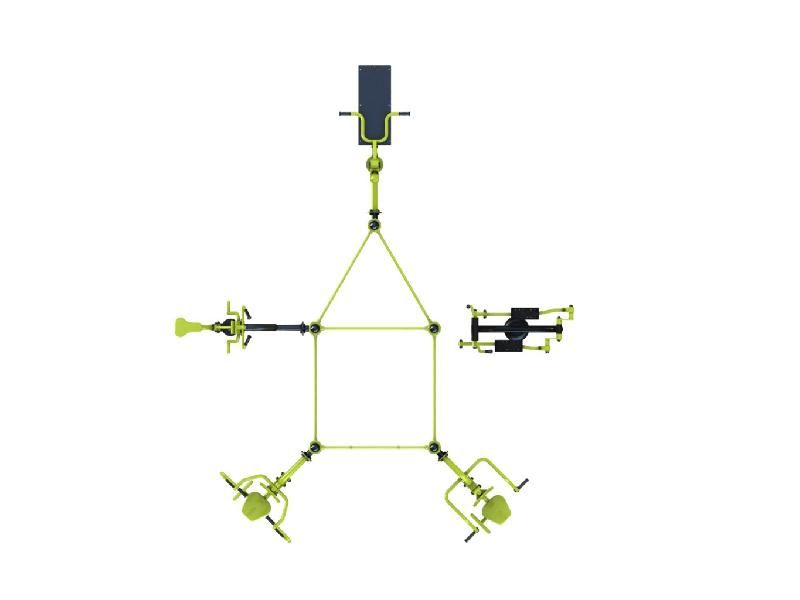 Station Combo 5-1 - Barre traction, Elliptique, Pull, Push, Chest Press, Cavalcade, TRX_1