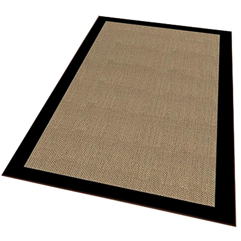 Tapis en Polyester 180x280cm WellHome Basic couleur Beige et Noir - multicolore WH1009-9_0