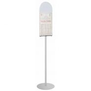 2032 - Porte-visuel de comptoir Afix Diffusion - Hauteur totale 145 cm - Mat A4 avec fronton_0