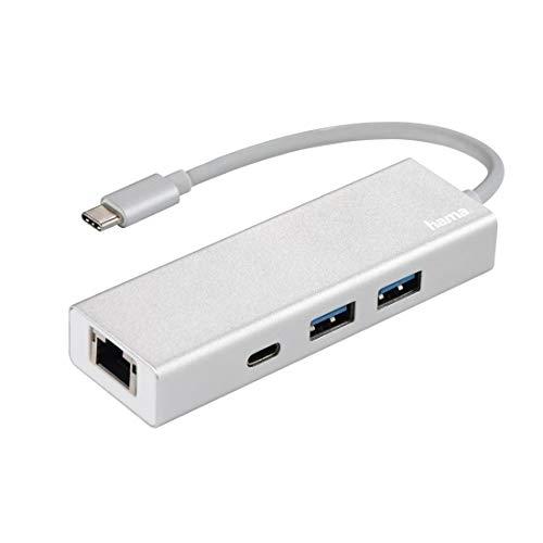 Hub Type-C USB 3.1 HAMA 00135757 - 2 USB-A, USB-C, LAN - Alimentation par bus_0