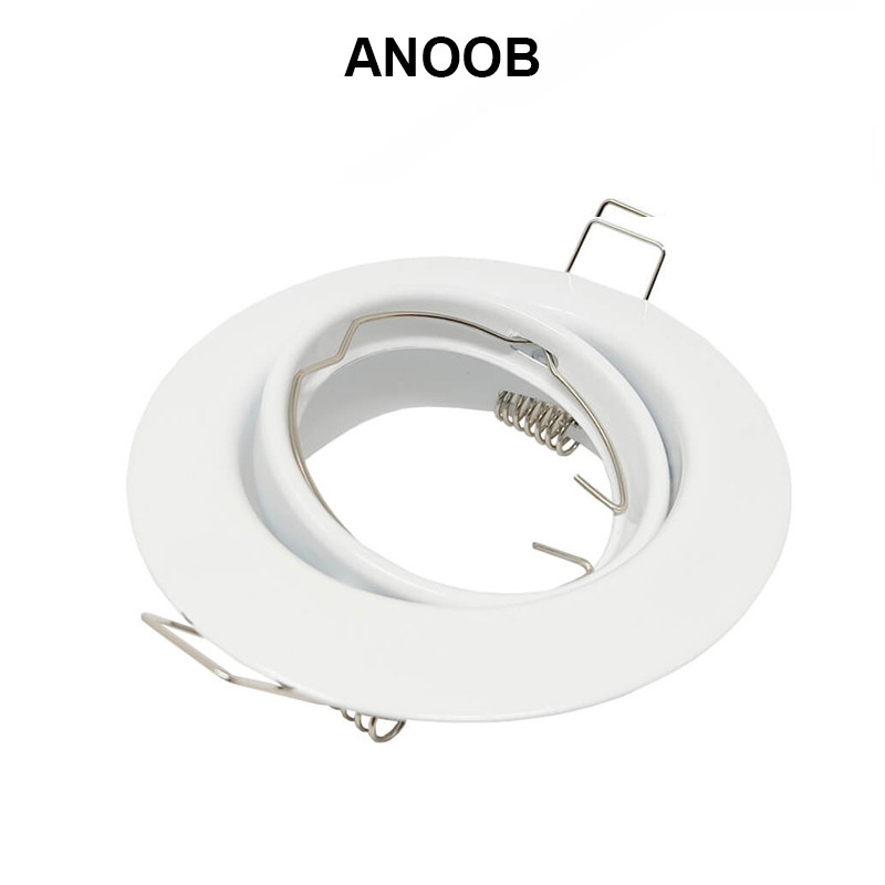 Anneau d'encastrement orientable blanc GU10 - aluminium réglable - Réf ANOOB_0