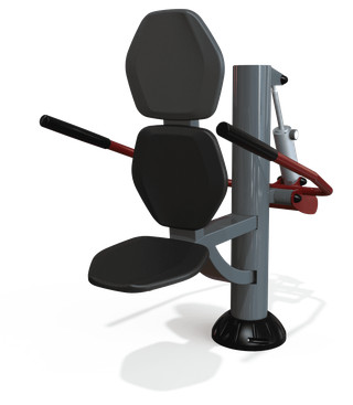 Appareil de fitness de plein air - Triceps assis « R » RM0334 - Dimensions compactes et zone de sécurité optimisée_0