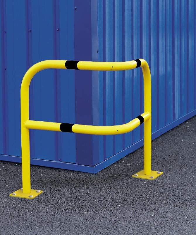 Arceau d'angle renforcé - Protection des angles de bâtiments ou machines - Acier Ø 60 mm, finition galva ou peint RAL 1021_0