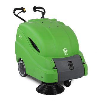 Balayeuse accompagnée 512 - batterie pack, brosse latérale et bennage arrière bas - SSC pour surfaces soft - largeur 500mm_0