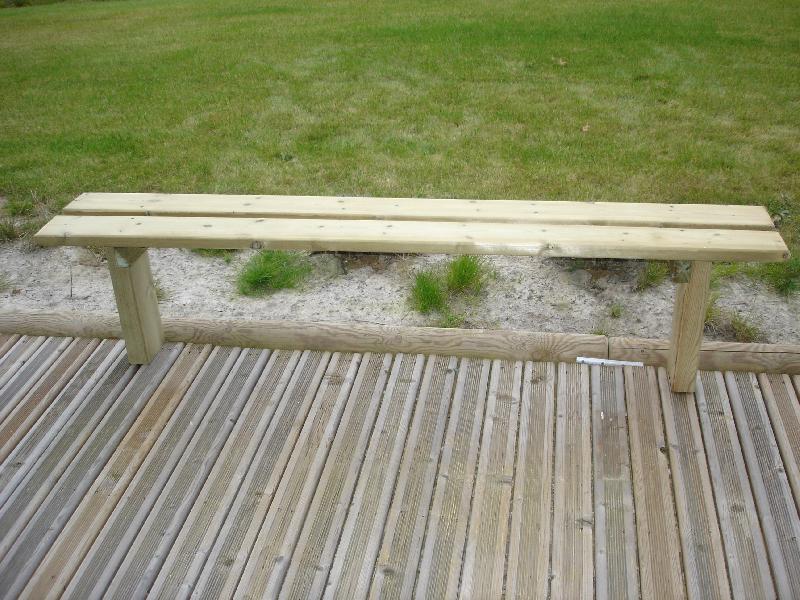 Banc public en bois 2m - Banquette forestière en pin traité autoclave - Cdirect-pro_0