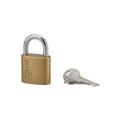 Cadenas à clé Ruby, acier, intérieur, anse acier, 38mm, 3 clés - THIRARD - doré 3150269860406_0