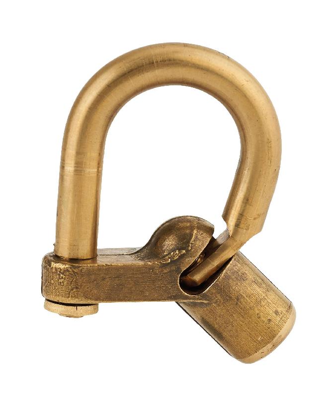 Cadenas d'artillerie 29 C - talon coudé - anse laiton triangle 5 mm - THIRARD_0