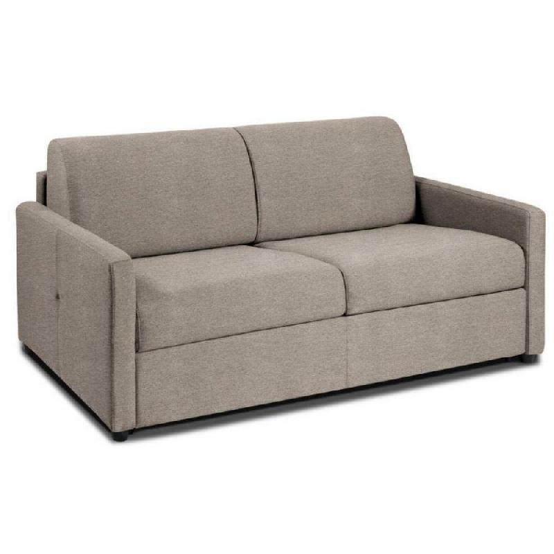 CANAPÉ EXPRESS DAX MATELAS MÉMORY  20 CM MÉTAL 120 CM TISSU TWEED GRIS_0