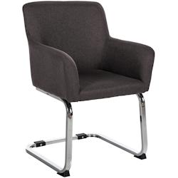 Décoshop26 - Chaise de salle à manger fauteuil sans roulettes design moderne en tissu noir et cadre en acier inoxydable 10_0003799 - noir 3000251775_0