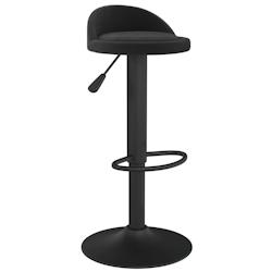 Décoshop26 - Tabouret de bar x1 chaise haute hauteur réglable en velours noir et acier DEC029537 - noir 3000257424335_0