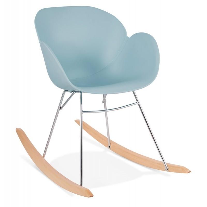 FAUTEUIL À BASCULE DESIGN KOKKOLA 99CM BLEU - PARIS PRIX_0