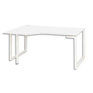 Gautier office plan compact retour gauche pied cadre sunday blanc - dim. L160/60 x h73 x p105/80 cm_0