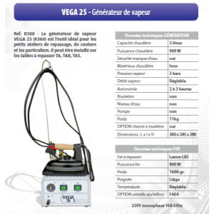 Generateur de vapeur vega 25 avec fer k560_0
