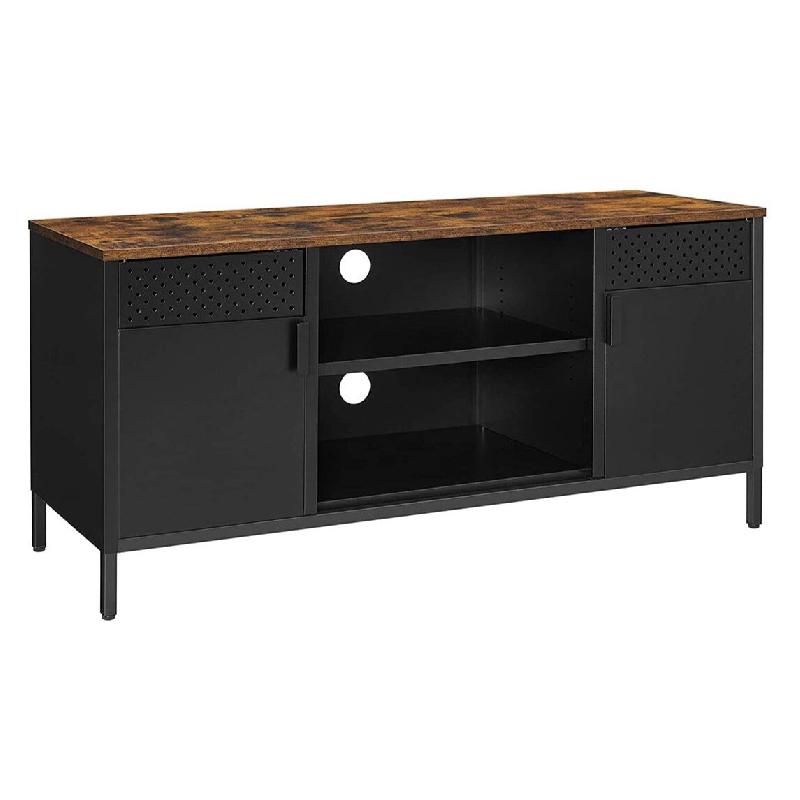 Helloshop26 - Meuble TV support de télévision buffet bas avec 3 étagères réglables pour TV jusqu'à 55 pouces pour salon chambre 120 12_0002903 -_0