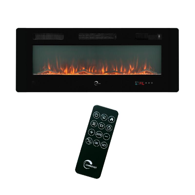 Insert Cheminée Electrique Valtaia Plat Sannover 2000 W / 127 cm - noir acier 3760401213078_0