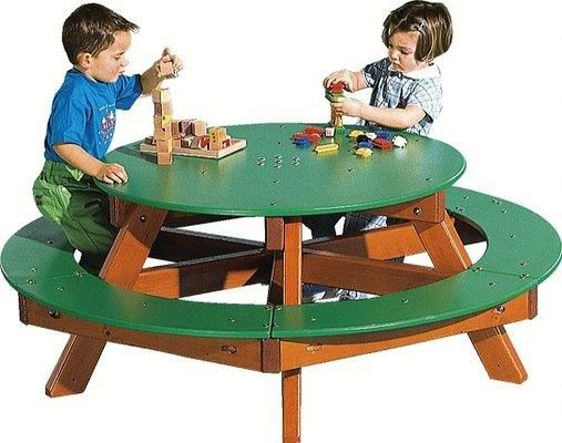 TABLE RONDE AVEC BANQUETTE - MATERNELLE