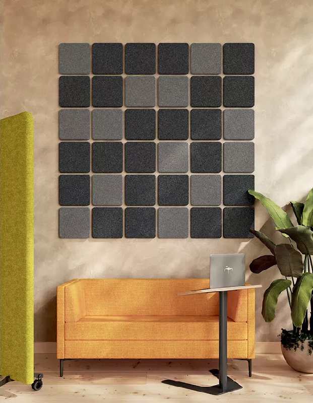Lot de 4 panneaux acoustiques muraux carrés So Torrent - absorption sonore optimale - 100% recyclé - plusieurs coloris_0