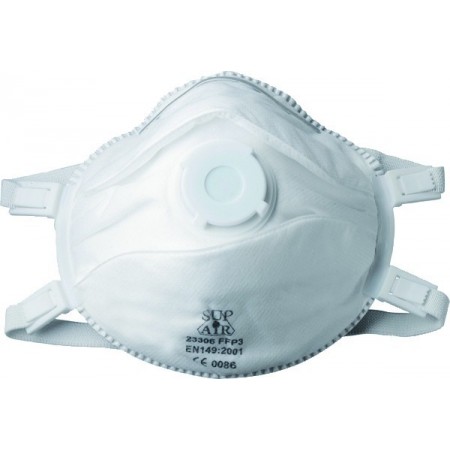 Masque de protection FFP3 - usage unique avec coque et soupape d'expiration - sachet de 5 masques_0