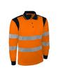 Polo orange. 100% polyester bird-eye. 150 gm2._0