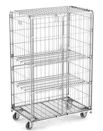 Roll-container vertical XL - 120x80x190 cm - 450 kg - Finition zinguée et vernie - Roues 125 mm_0