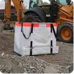 Sacs big bags Peljob pour BTP - ouverture par le fond avec corde - charge 1000 kg, volume 650 L, taille 90x90x80 cm_0