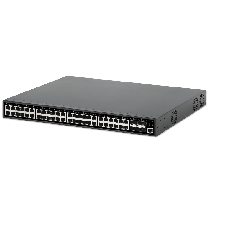 Switch PoE+ géré L2+ à 54 ports avec 6 Uplinks SFP+ - 450W PoE - Montage en rack - Bravour® - Réf. POEMHT31_0