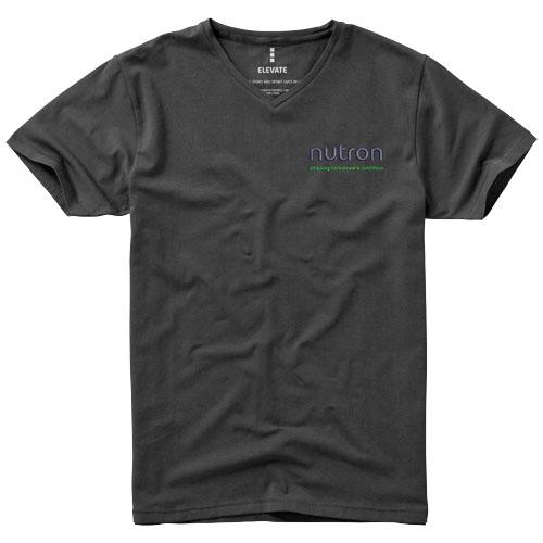 T-shirt bio manches courtes pour homme Kawartha - col V en coton biologique 200 g/m²_0