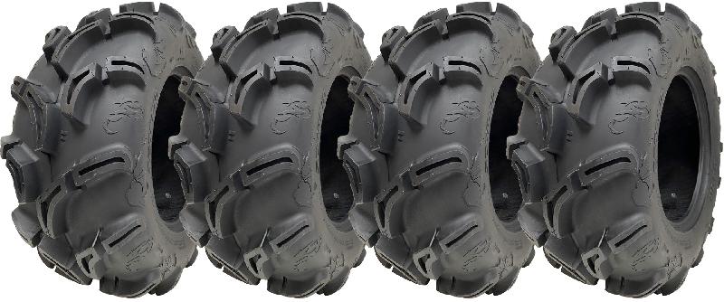 25x10.00-12 6ply ATV 255/65-12 Tyres WU24 OBOR Scoprio 50J Road Legal (Set of 4)_0