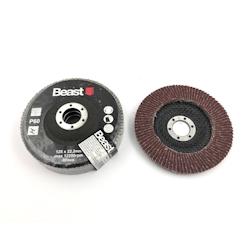 3 Disques Lamelles Bombés D. 125 x Al. 22,23 mm Gr 60 Corindon pour Bois, Métal - 739536 - Beast - gris 5907698022381_0