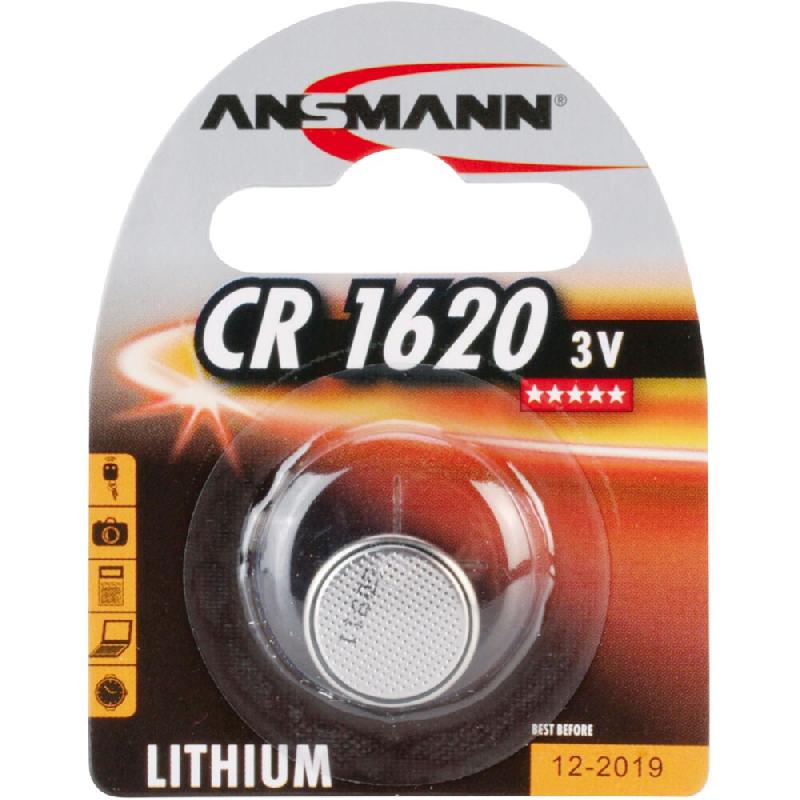 Ansmann Pile bouton en lithium CR1620, 3 volt, sous blister - argenté 5020072_0