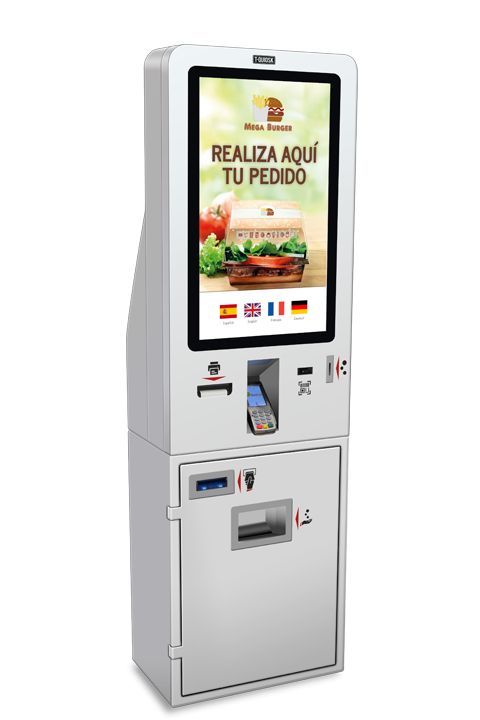Borne de commande avec paiement carte et espèces autonome et sans interruption ANDROID OU WINDOWS T QUIOSK_0