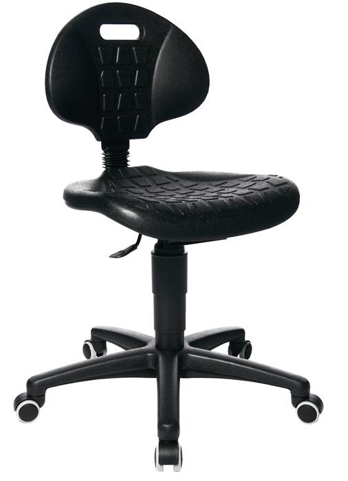 Chaise atelier pivotante Tec 20 rouleaux mousse polyuréthane noire 410-540 mm TOPSTAR_0