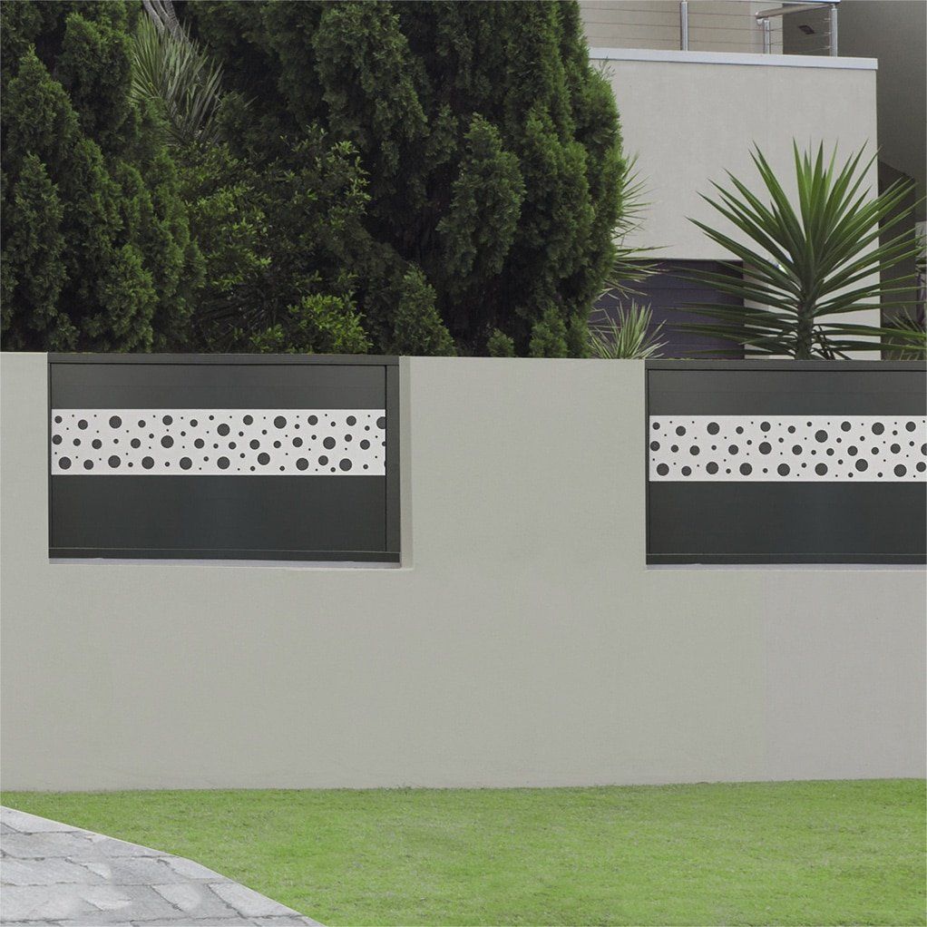 Chatel - clôture en aluminium thermolaqué - design sobre avec frise graphique - garantie 10 ans_0