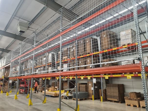 Filet de sécurité et butées palettes type tube - protections pour rack de stockage_0