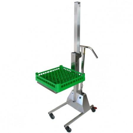 Gerbeur semi-électrique en inox - Agroalimentaire - Charge 150 kg - Levée 130 à 1500 mm_0