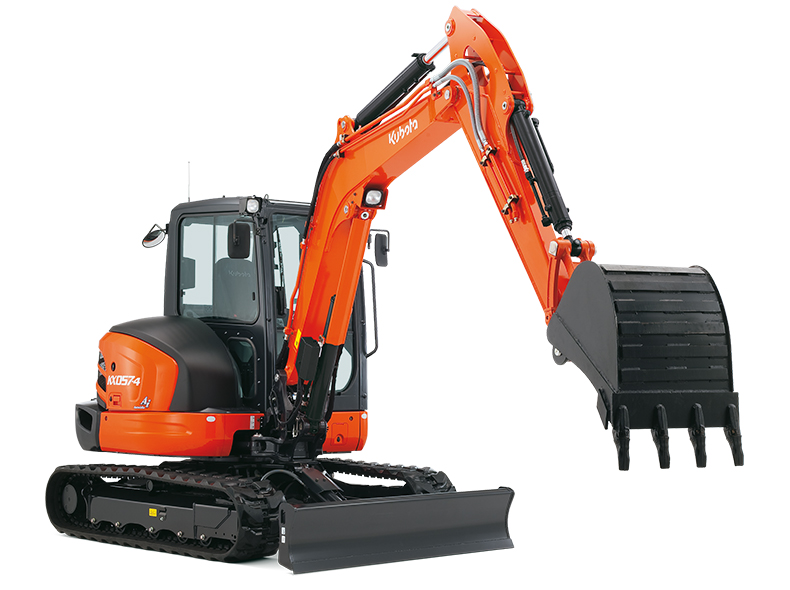 Mini-pelle KX057-4 de Kubota - 5,5t, Puissance et Polyvalence_0