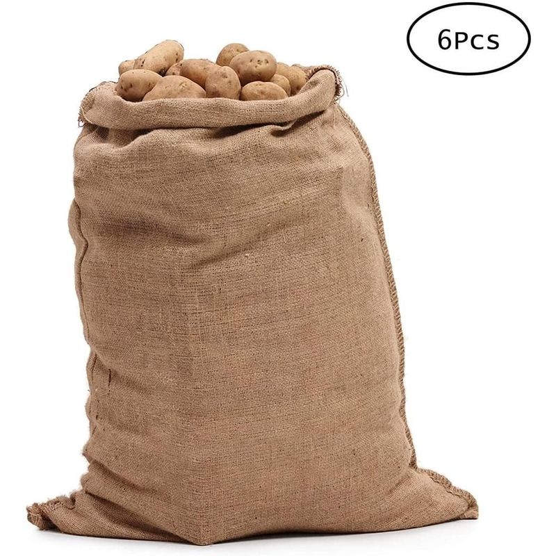 LOT DE 6 SACS EN TOILE DE JUTE PREMIUM 100 X 61CM - LANGRAY