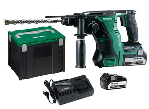 Perforateur sds plus 18v 2,6j + 2 batteries 5ah + chargeur + coffret hitcase - HIKOKI - dh1826dawpz - 773747_0