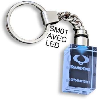 Porte-clés inclusion lumineux - personnalisé avec logo en 3D et LED - Minimum 500 pièces_0