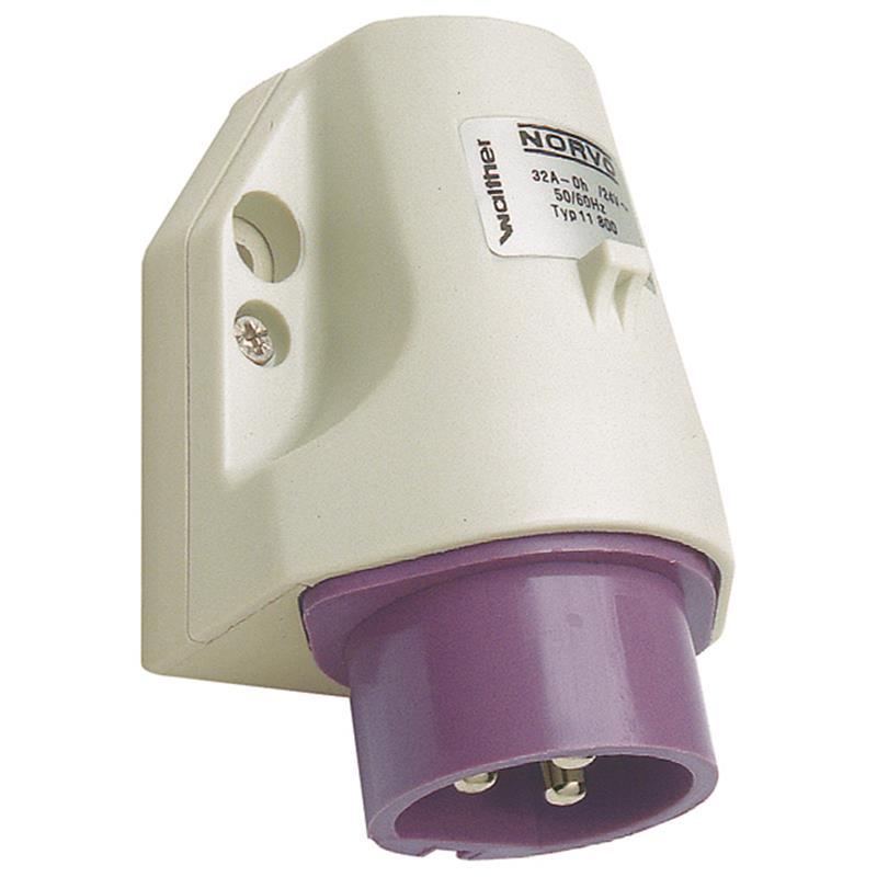 Socle de connecteur saillie 10800 - 2x16A, 24V, IP44, fixation extérieure, entrée de câble en haut_0