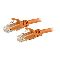 STARTECH.COM 3M CAT6 ETHERNET CABLE, 10 GIGABIT SNAGLESS RJ45 650MHZ 100W POE PATCH CORD, CAT 6 10GBE UTP NETWORK CABLE W/STRAIN RELIEF, ORANGE, FLUKE TESTED/WIRING IS UL CERTIFIED/TIA - CATEGORY 6 - 24AWG (N6PATC3MOR) - CORDON DE RACCORDEMENT - 3 M - ORA
