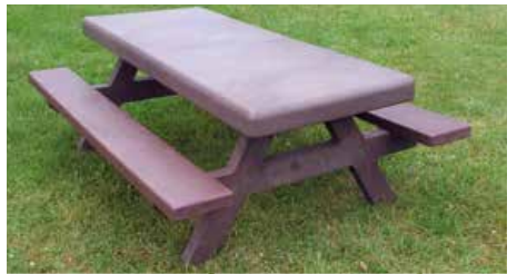 Table de pique-nique pour enfants - plastique recyclé - 150 x 108 x 57 cm - coloris variés_0