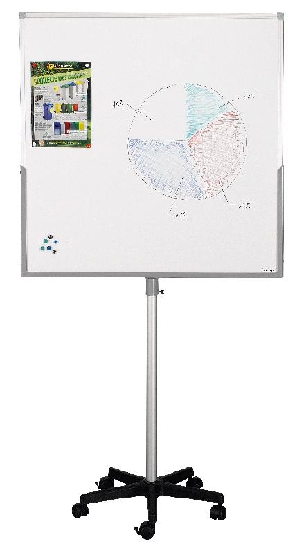 TABLEAU D'INFORMATION DOUBLE FACE MOBILE HXL : 96X96 CMS - BLANC/LIÈGE